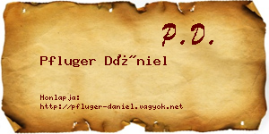 Pfluger Dániel névjegykártya